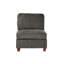 Canapé modulaire contemporain 7 pièces pour salon, chenille grise, 3 canapés d'angle, 1 chaise sans accoudoirs, 1 dossier classique, revêtement en chenille, design moderne 3x