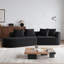 Canapé modulaire rembourré en chenille avec coussins Cniyah-114734572-114734573