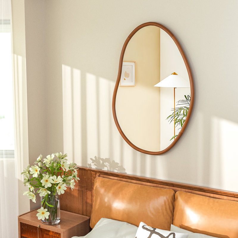 Atharva Solid Wood Novelty Wall Mirror, 110cm x 74cm