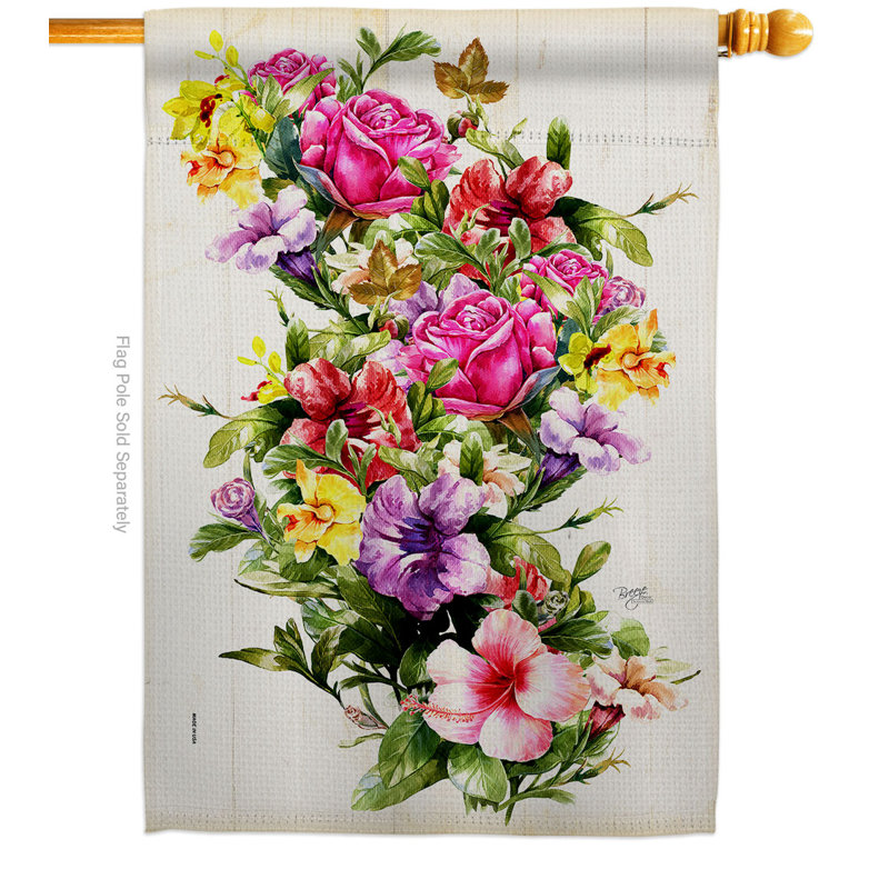 Double Sided 40 in. H x 28 in. W Polyester House Flag