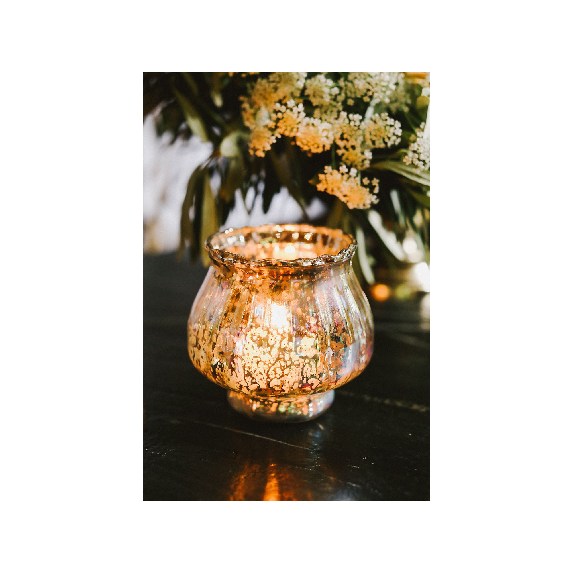 Glass Tabletop Votive Holder, 3.50" H x 3.75" W x 3.75" D