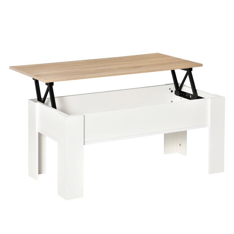 Lift Top Four Leg Coffee Table with Storage