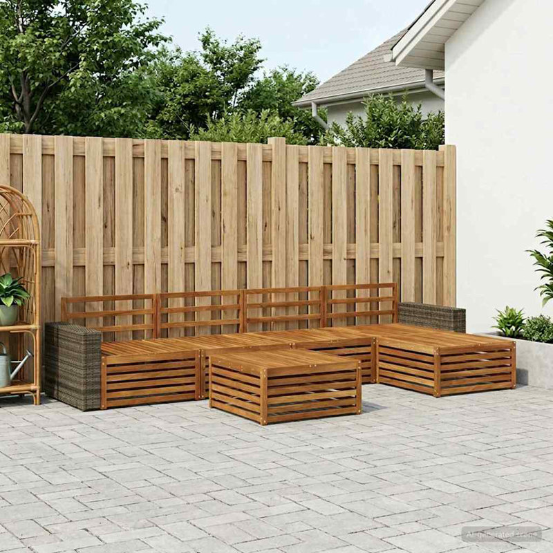  Outdoor Sofa Set 6 pcs Sectional Garden Furniture Terrace Seating Patio