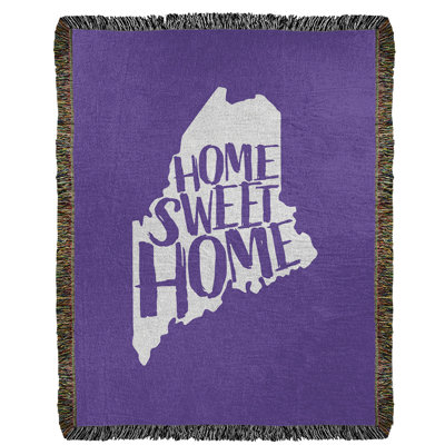 Jeté en coton tissé pour le maine doux home