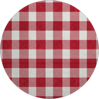 Premium Machine Washable Prisco Red Rug