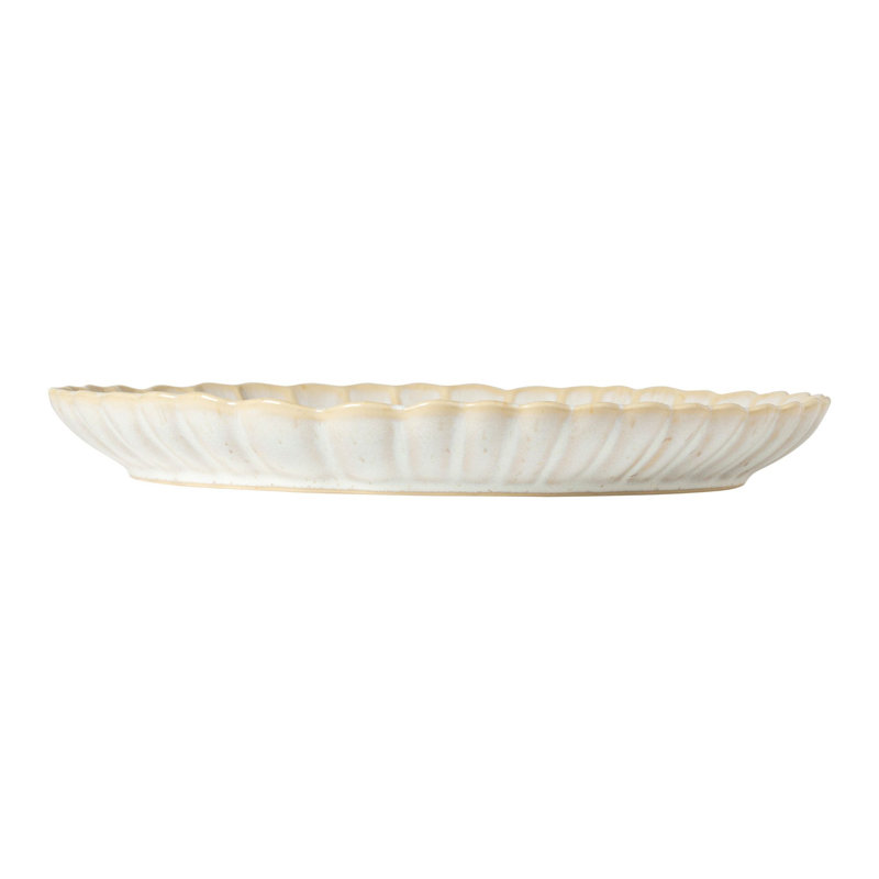 Mallorca Stoneware Dinner Plate, Sand Beige