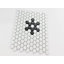 Carreau de mosaïque de plancher et de mur en porcelaine Merola Hex 1 po blanc mat avec flocon de neige