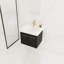 Meuble-lavabo mural 24 po avec lavabo, lavabo en résine à rebords épais, ensemble KD, meuble-lavabo