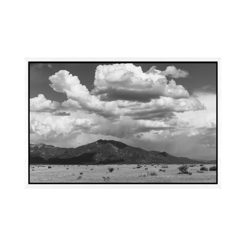 Taos Mountains III by Bethany Young - Print on Canvas, 66.04cm H x 101.6cm W x 3.81cm D, White Framed