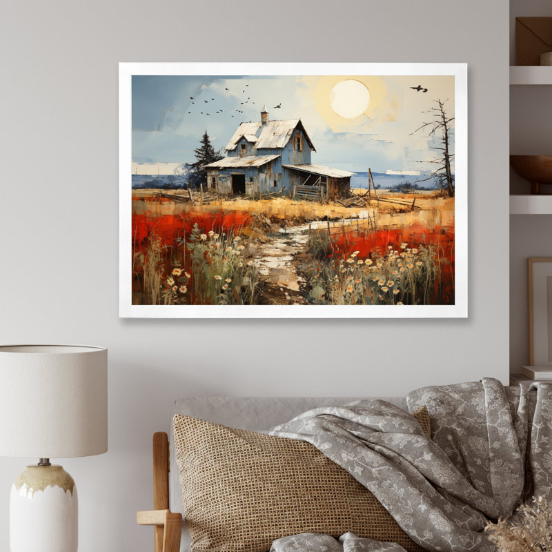 Collage Martella Farmhouse - impression, H 24 po x l 32 po x P 1 po, Cadre photo blanc