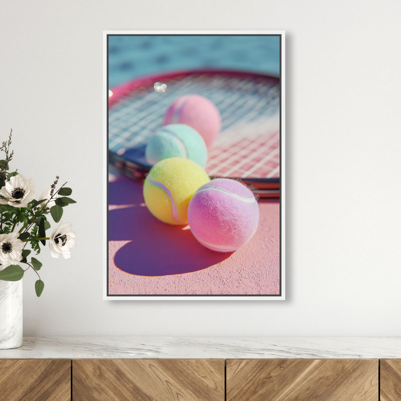 Candy Court Print by Oliver Gal, 16"H x 11"W, White Floater Frame