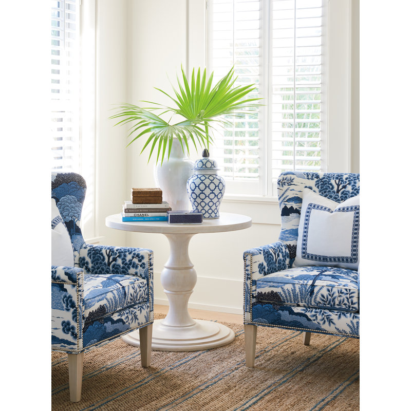 Newport Stone End Table, Sailcloth