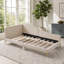Lit de jour en lin durable avec tête de lit et caractéristiques de conception moderne | Conception confortable du dossier et des accoudoirs-811162379-811162377