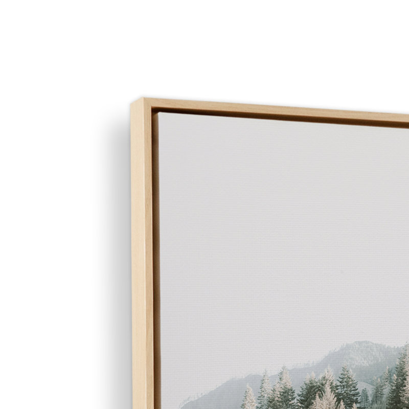 «Tranquil Journeys on Canvas» par Krista Mosakowski, H 20 po x l 14 po, Cadre américain en érable flottant