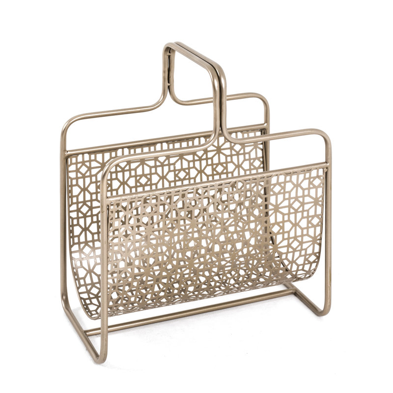 Metal Free Standing Magazine Rack, Bronze frame
