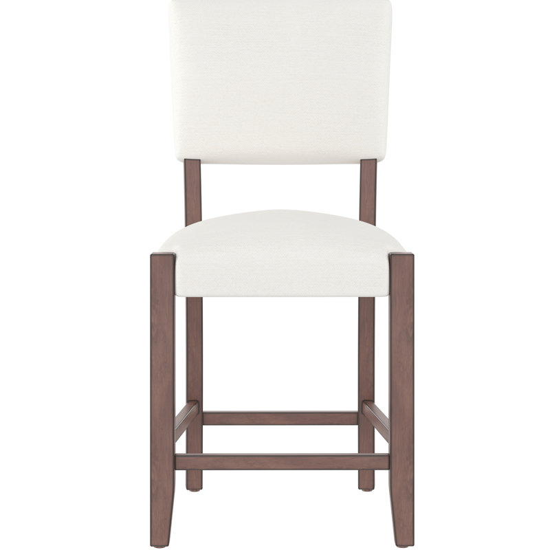 De 4 chaises de bar de style Mid-Century avec dossier, revêtues de lin, pattes à griffer, douces et confortables pour les tabourets rembourrés à long terme, repose-pieds pour la cuisine