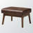 Burnsdale Rectangle Ottoman in Solid Wood and Faux Leather, 15'' H X 22.2'' W X 18.25'' D