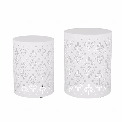 Metal Set Of 2 Patio End Table