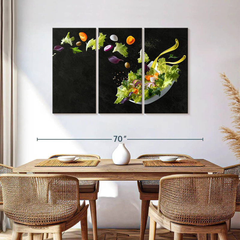Assiette de salade fraîche Yarlin, H 36 po x l 57 po