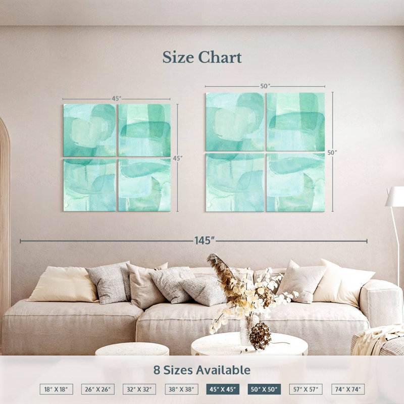 Avery Sea Glass Reflection I, H 45 po x l 45 po