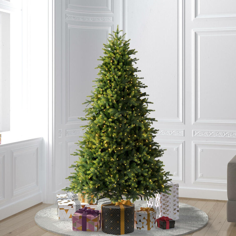 108'' H Green Realistic Fir Christmas Tree, 6.5', Pre-Lit