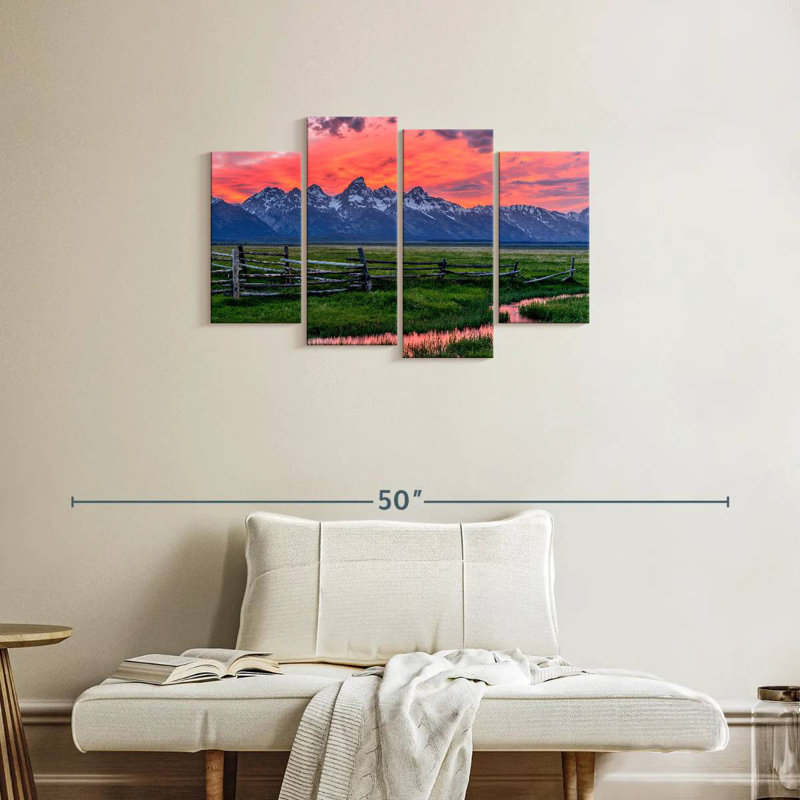 Alvord Grand Teton Sunset, H 22 po x l 36 po