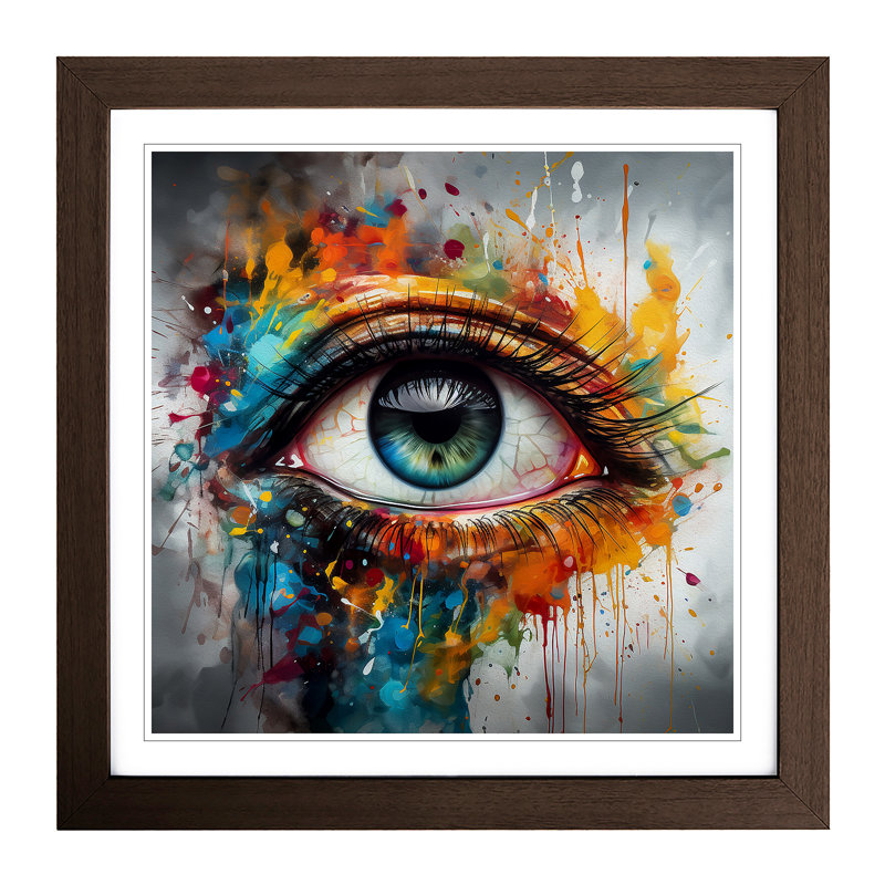 Single Picture Frame Print on Wood, Walnut
