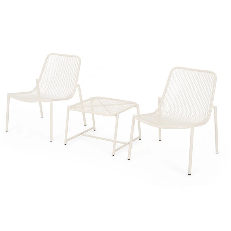 Ensemble de conversation 3 pièces, Ivoire blanc