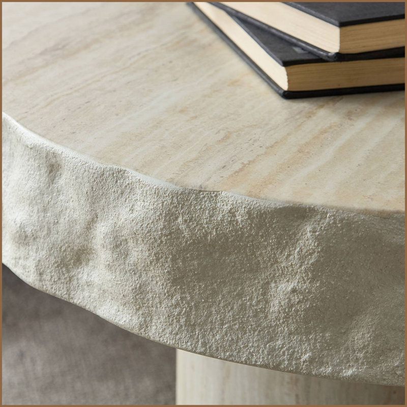 Table basse ronde en fibre de verre