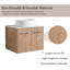Meuble-lavabo simple 24 po avec comptoir en céramique