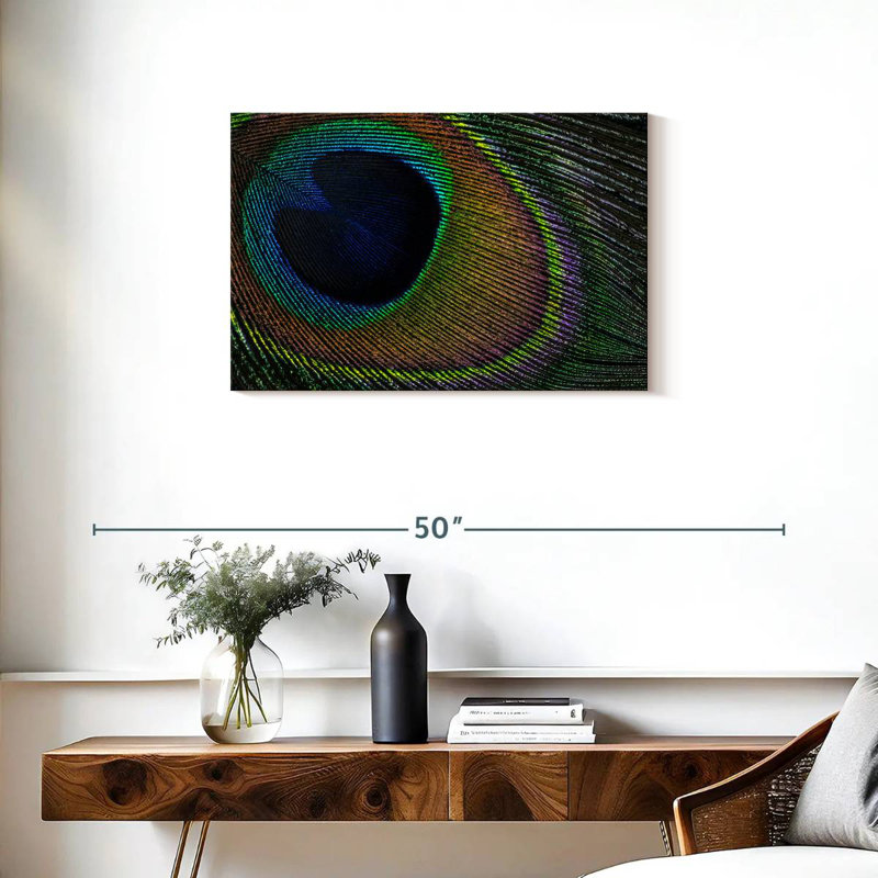 Brampt Peacock Plummage, 20" H x 30" W