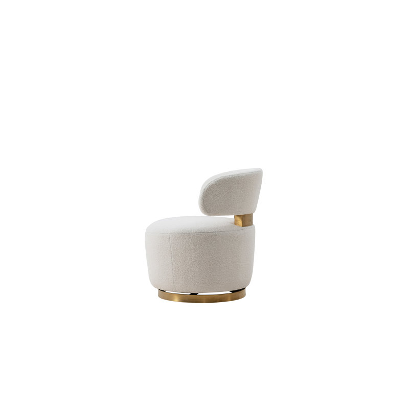 Zinck Upholstered Swivel Barrel Chair