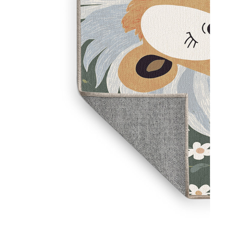 Tapis pour enfants 6 animaux Ginza, Rectangulaire 2 pi x 3 pi