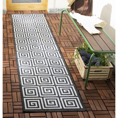 Tapis d'intérieur / extérieur à motif géométrique Headrick Performance