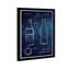 «Drinks and Spirits Coca Cola Bottle 1937 Blue Chalkboard Soda», reproduction d'art graphique sur papier encadré
