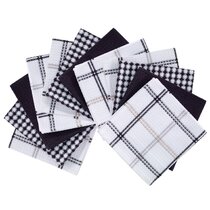 T-Fal Coordinating Flat Waffle Weave Dish Cloth, Set of 12 - Breeze