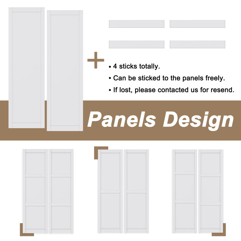 Panel Solid Wood Bi-Fold Door with Installation Hardware Kit, 48" x 80"
