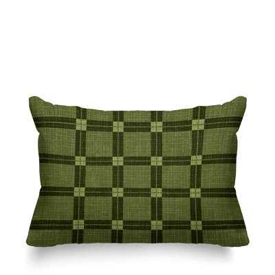 Plaid Indoor/Outdoor Lumbar Throw Pillow