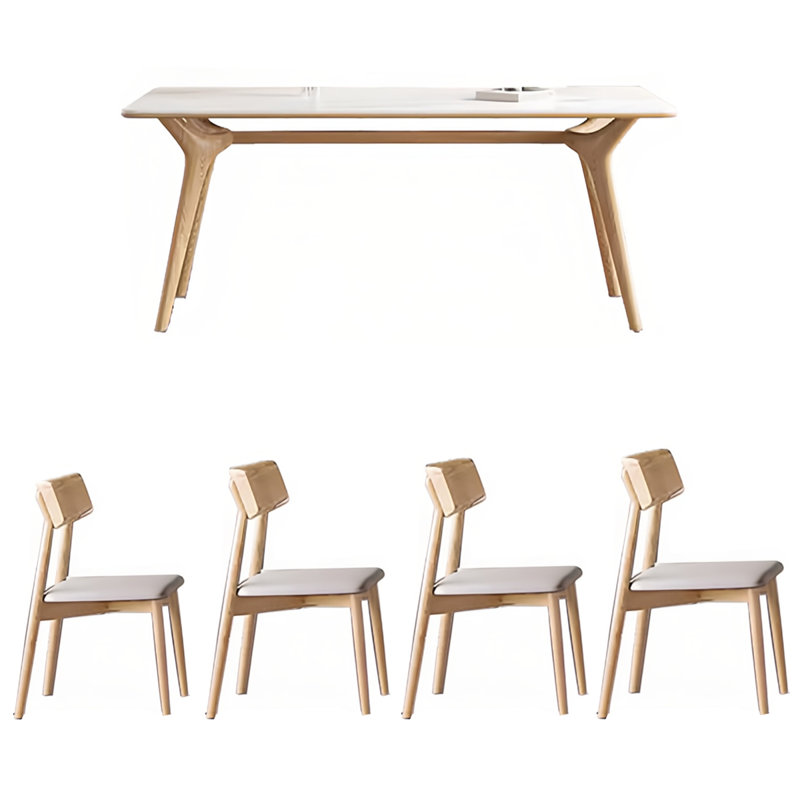 Italian rectangular dining table, Burlywood, 29.53" H x 55.12" L x 31.5" W