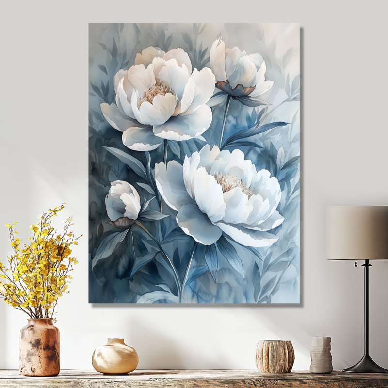 Josaline - pivoines, impression sur métal, H 20 po x l 12 po