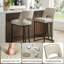 Tabouret de bar moderne en similicuir avec structure en métal, tabourets de bar modernes à hauteur de comptoir avec dossier découpé, ensemble de 2-720821085