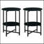 Ensemble de 2 pièces (noir) table de bout en verre trempé, table basse ronde pour bureau de chambre à coucher