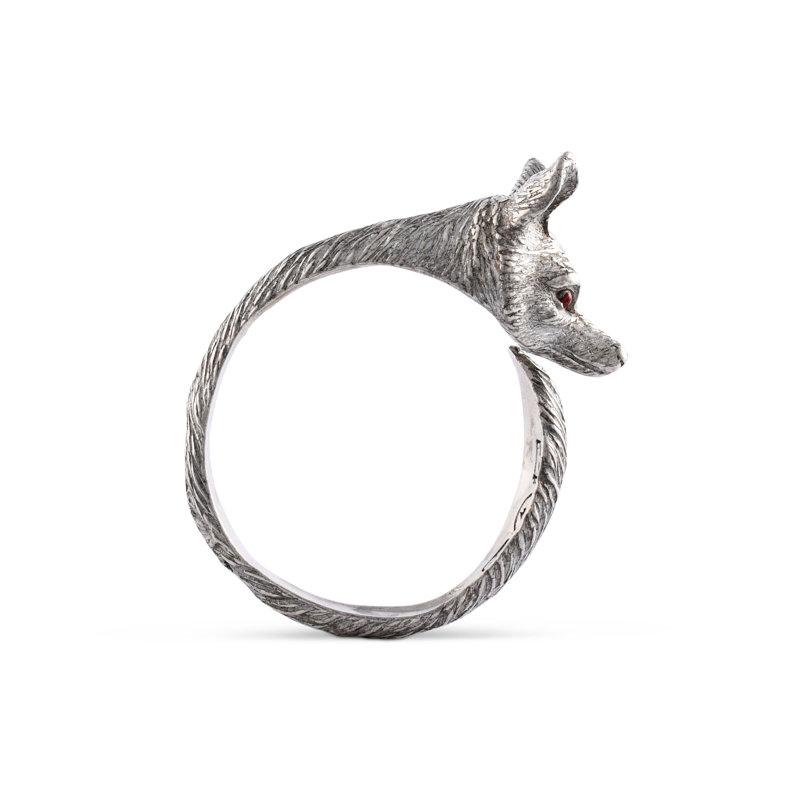 Morning Hunt Pewter Fox Napkin Ring