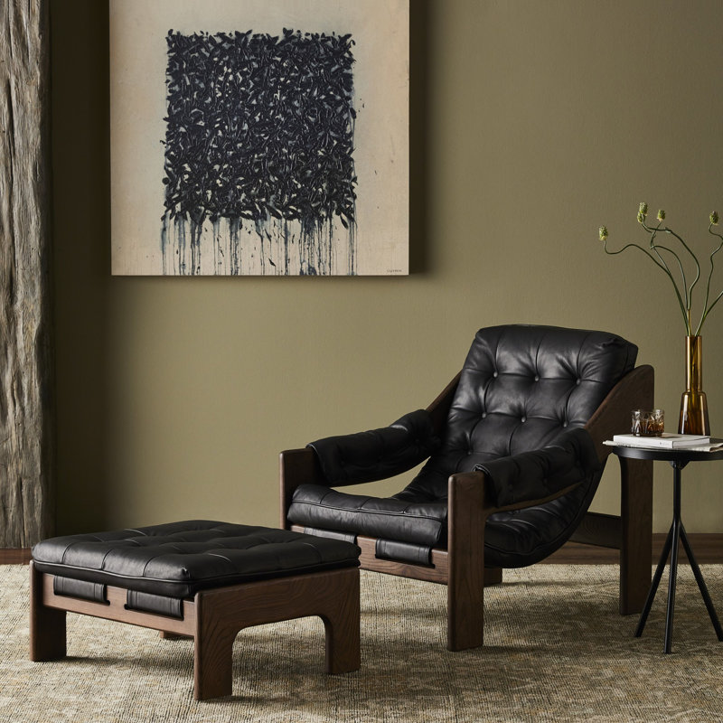 Halston Chair with Ottoman, Palermo Drift