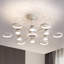 Ventilateur de plafond 49,2 "à DEL avec lumière et télécommande avec ciel étoilé-2115638390