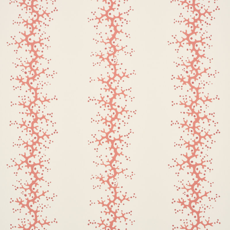 Coral Stripe Wallpaper, Orange