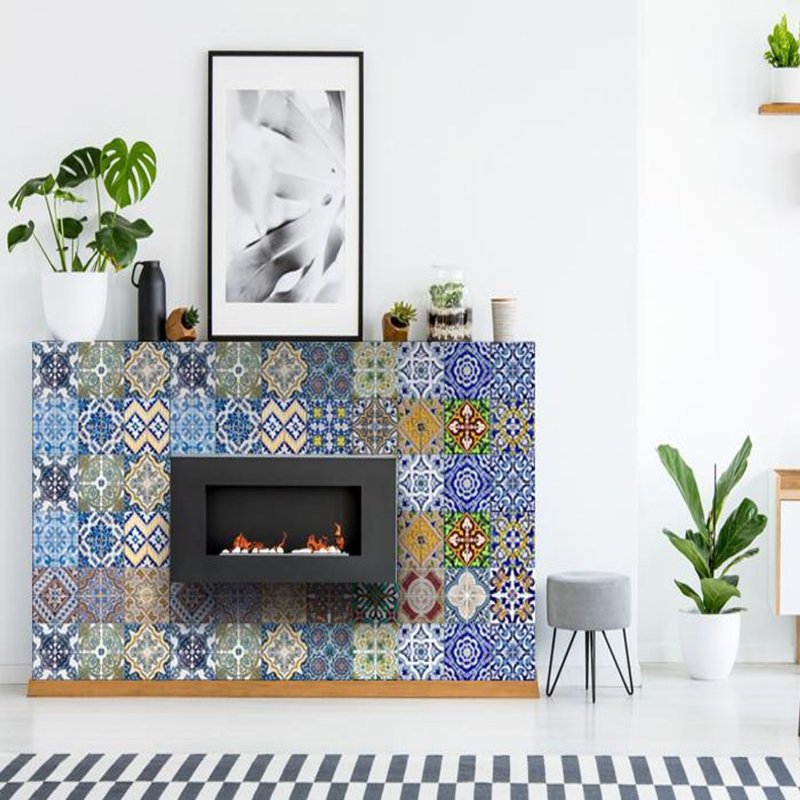 Carrelage mosaïque auto-adhésif en vinyle Randy, H 4 po x l 4 po x P 0,1 po