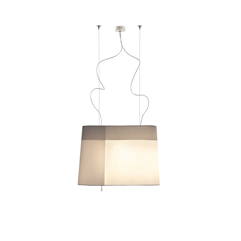 Loft 1 - Light Fabric Single Pendant, White