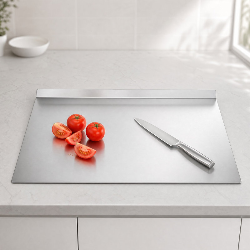 Planche à découper à double face en acier inoxydable, 15.74W * 19.68L