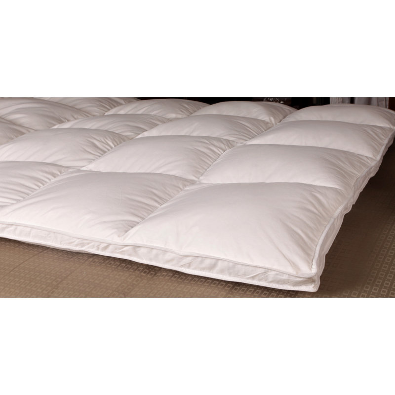 2.5'' Small Goose Feather with Down Top Mattress Topper, Queen
